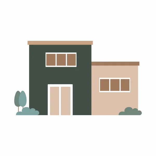 Vector Casa Bonito Desenho Animado Vector Imobiliário Empréstimo Casa — Fotografia de Stock