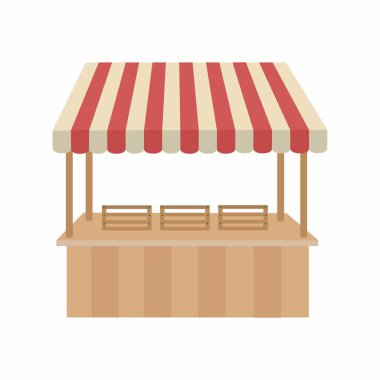 Şirin bir mağaza. Market resimleme..