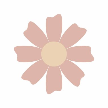 Vektör çiçekleri Sevimli çiçek elementleri, pastel renkler.