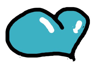 kalp doodle biçim vektör illüstrasyon tasarımı