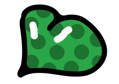 Karikatür karikatür kalp şeklinde bir sembol. vektör illüstrasyonu.