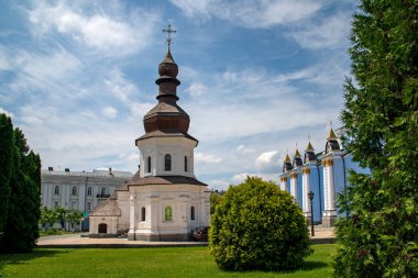 St. Michael 's Altın Kubbe Manastırı. Lüks kilise kompleksi. Kyiv, Ukrayna