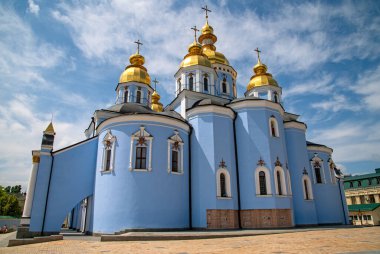 St. Michael 's Altın Kubbe Manastırı. Lüks kilise kompleksi. Kyiv, Ukrayna