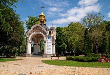 St. Michael 's Altın Kubbe Manastırı. Lüks kilise kompleksi. Şapel. Kyiv, Ukrayna