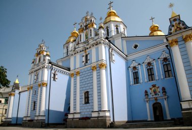 St. Michael 's Altın Kubbe Manastırı. Lüks kilise kompleksi. Kyiv, Ukrayna