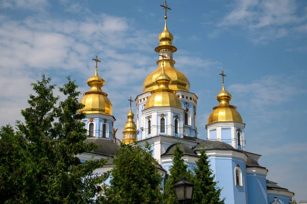 Mosteiro Cúpula Dourada São Miguel Complexo Eclesiástico Luxo Kiev Ucrânia — Fotografia de Stock