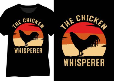 Retro Tavuk Gömleği Tasarımı, Tavuk Retro Vektörü