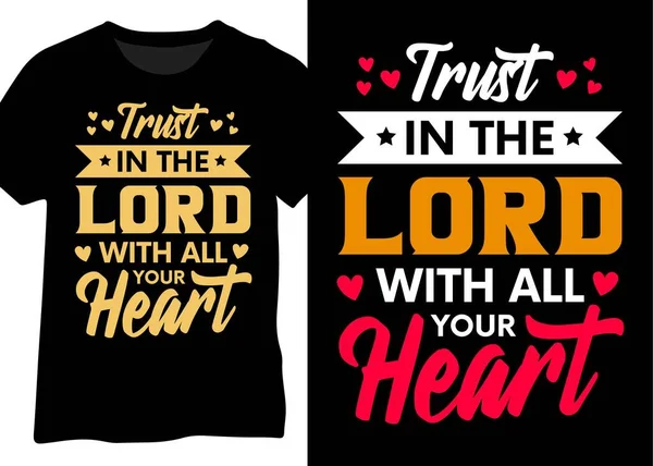 Εμπιστευτείτε Τον Κύριο Όλη Σας Την Καρδιά Εμπιστευτείτε Τον Κύριο — Διανυσματικό Αρχείο