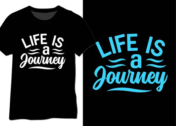 Life Journey Motivational Script Typography Σχεδιασμός Διανυσμάτων Απόσπασμα Ζωής — Διανυσματικό Αρχείο