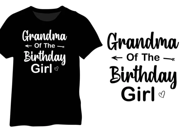 Doğum Günü Kızının Büyükannesi Büyükanne Mutlu Yıllar Tasarımı — Stok Vektör