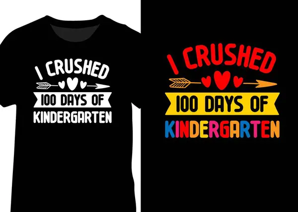 100 Günlük Anaokulu, 100 Günlük Okul Tipografi Tişörtü Tasarım Vektörü 'nü ezdim.