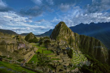 Machu Picchu 'nun İnka kalesi. Cusco Peru