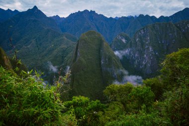 Machu Picchu 'nun İnka kalesi. Cusco Peru