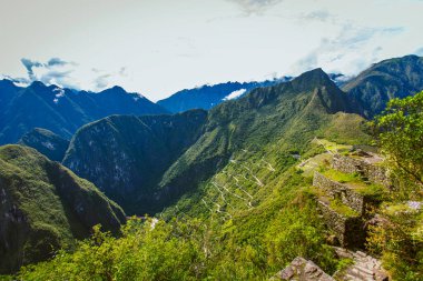 Machu Picchu 'nun İnka kalesi. Cusco Peru