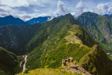 Machu Picchu 'nun İnka kalesi. Cusco Peru