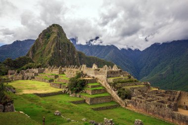 Machu Picchu 'nun İnka kalesi. Cusco Peru