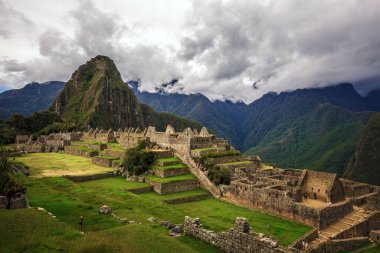 Machu Picchu 'nun İnka kalesi. Cusco Peru