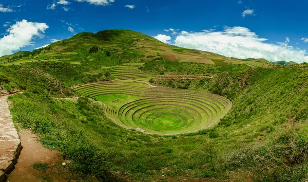 Inca Terrassen Von Muränen Peru Sie Wurden Für Landwirtschaftliche Experimente — Stockfoto