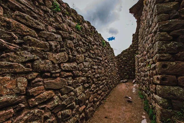 Ruines Ancienne Ville Muraille Sacrée Des Incas Dans Province Etat — Photo