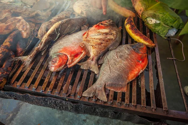 Grilled Fish Grill — Stock Photo, Image