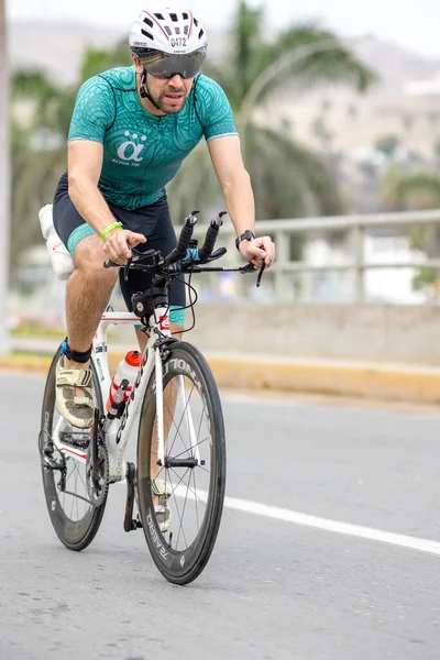 Ironman Lima Atleta Concorrente Peru Aprile 2023 — Foto Stock