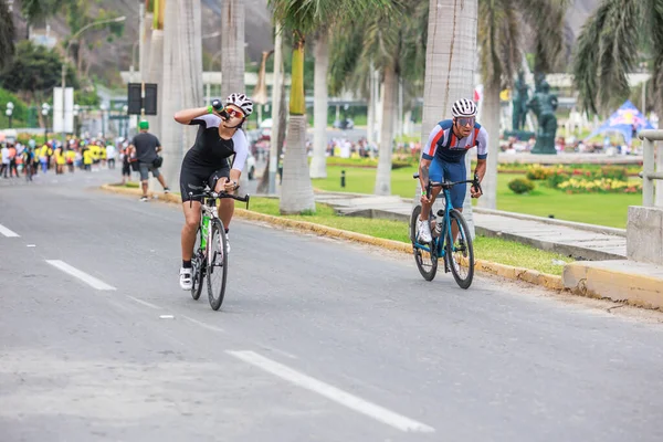 Ironman Lima Sportovec Soutěžící Peru 2023 — Stock fotografie