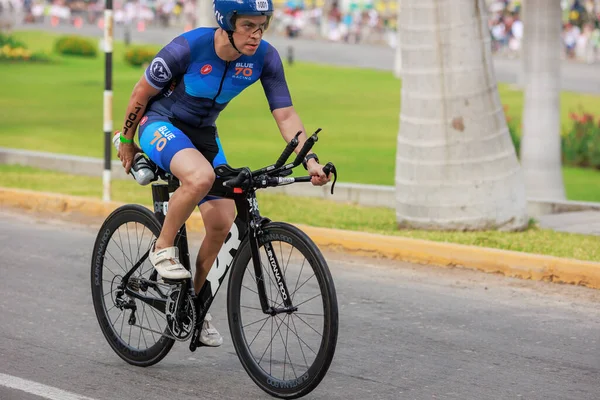 Athlète Participant Ironman Lima Pérou Avril 2023 — Photo