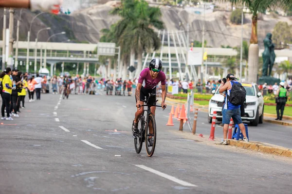 Ironman Lima Idrottsman Tävlar Peru April 2023 — Stockfoto