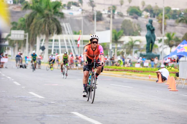 Lima Peru Abril 2023 Atleta Competindo Ironman Peru — Fotografia de Stock