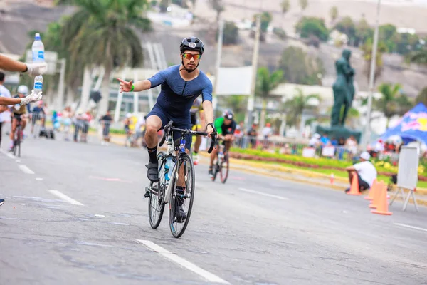 Atleta Gara Nell Ironman Lima Peru Aprile 2023 — Foto Stock