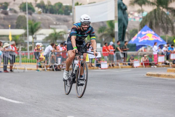 Sportowiec Rywalizujący Ironman Lima Peru Kwiecień 2023 — Zdjęcie stockowe