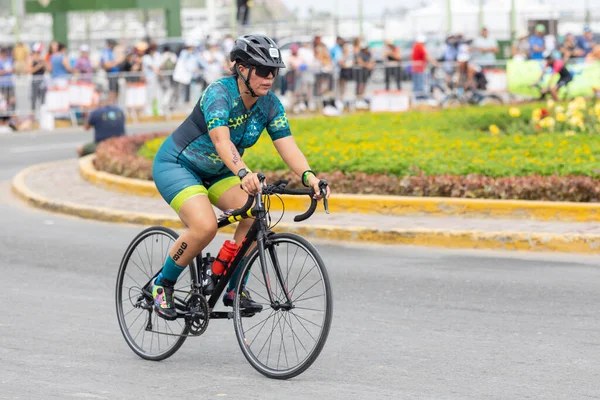 Atléta Versenyző Ironman Lima Peru Április 2023 — Stock Fotó