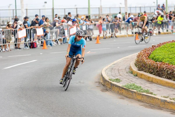 Лима Перу Апреля 2023 Года Спортсмен Участвующий Ironman Перу — стоковое фото