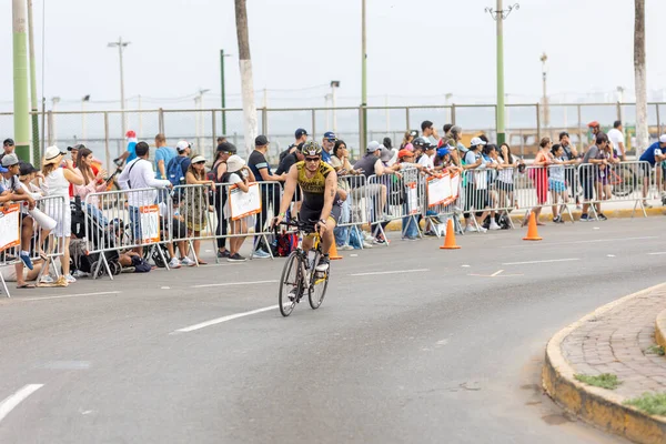 Lima Peru Aprilie 2023 Sportivul Care Concurează Ironman Peru — Fotografie, imagine de stoc