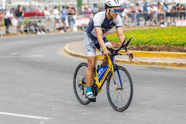 Lima Peru Duben 2023 Sportovec Soutěžící Ironman Peru — Stock fotografie