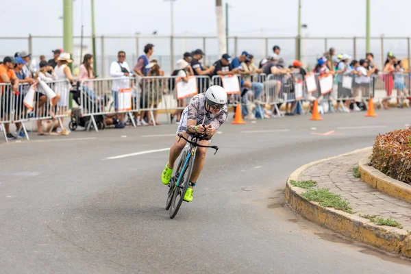 Lima Peru Április 2023 Atléta Versenyző Ironman Peru — Stock Fotó
