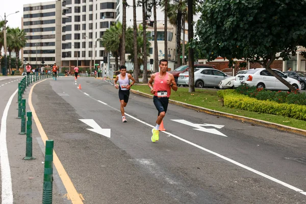 Sportovec Soutěžící Maratonu Lima 42K Května 2023 — Stock fotografie