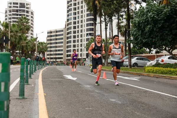 stock image  Athlete competing in the Lima 42k marathon, May 21, 2023