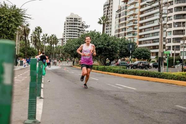 Athlete Competing Lima 42K Marathon 2023 — Stock Photo, Image
