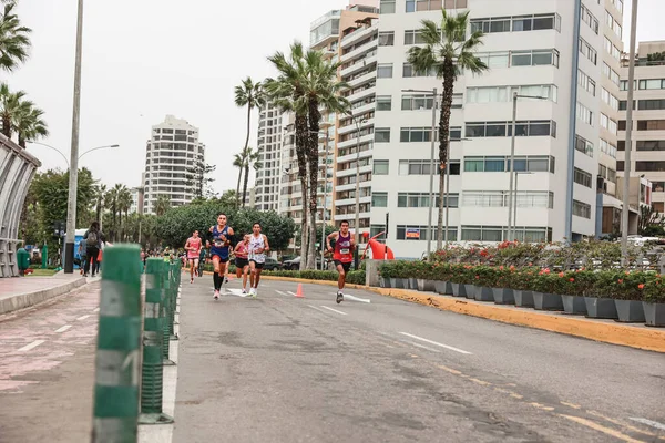 Sportovec Soutěžící Maratonu Lima 42K Května 2023 Peru — Stock fotografie