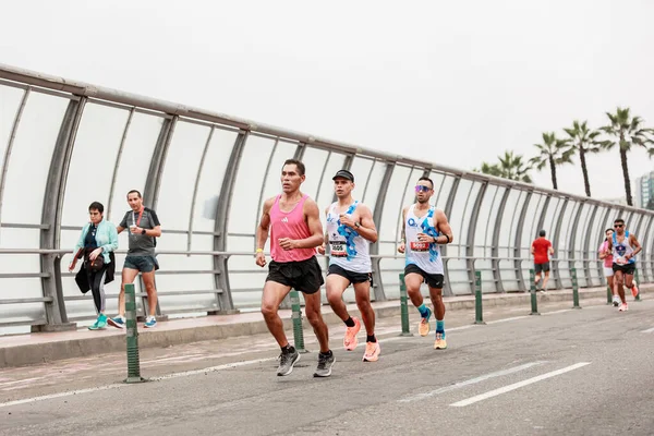 Lima Peru Mei 2023 Hardloopatleten Die Deelnemen Aan Lima Marathon — Stockfoto