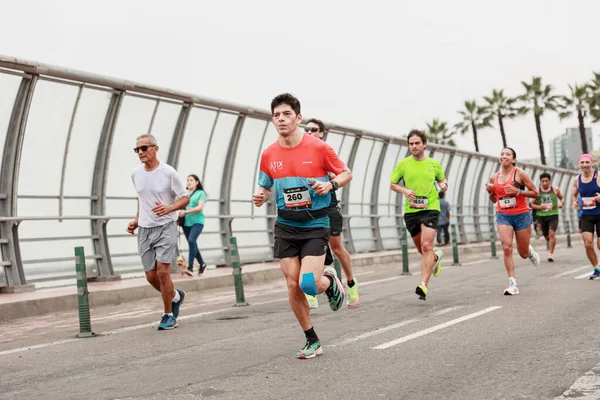 Sportowiec Biorący Udział Maratonie Lima 42K Maja 2023 — Zdjęcie stockowe