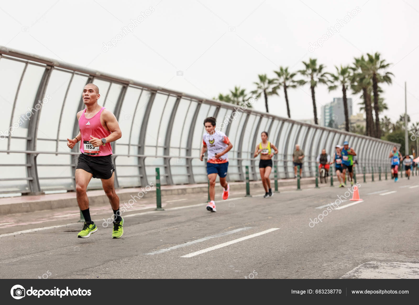 Athletes Competing Lima Marathon 42k 2023 Stock Photo 2307141375