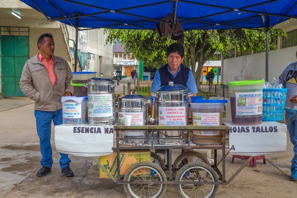 Oxapampa Peru Vendedor Que Vende Alimentos Mercado Local Colômbia — Fotografia de Stock