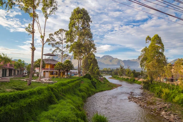 Utsikt Över Staden Morgonen Chanchamayo Peru — Stockfoto