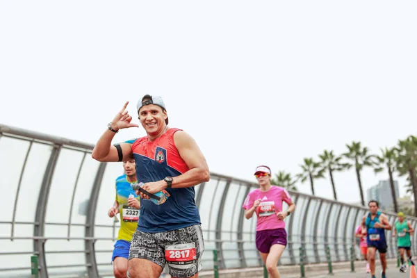 Lima 42K Marathon Athlete Competing May 2023 — Stock Photo, Image