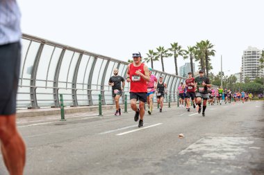 Lima, Peru - 21 Mayıs 2023: Lima Maratonu 42K 2023