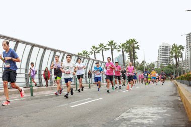 Lima, Peru - 21 Mayıs 2023: Lima Maratonu 42K 2023.