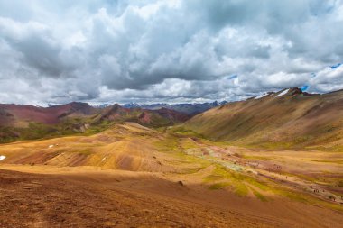 Ausangate, yedi renkli dağların güzel manzarası, Cusco Per