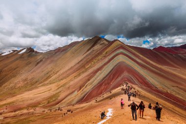 Ausangate, yedi renkli dağların güzel manzarası, Cusco Per
